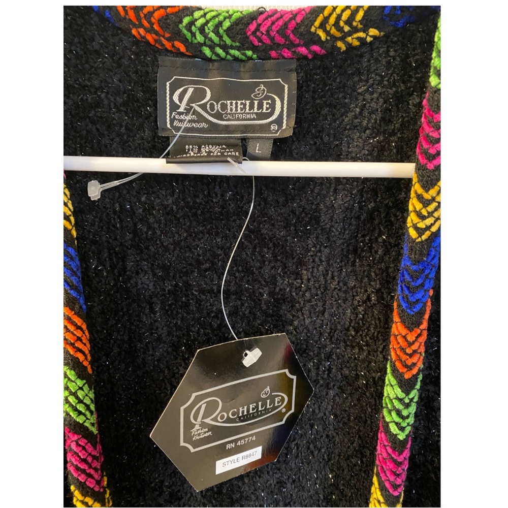 Rochelle California black vest with primary accents, size large. New with tags. - Picture 3 of 3